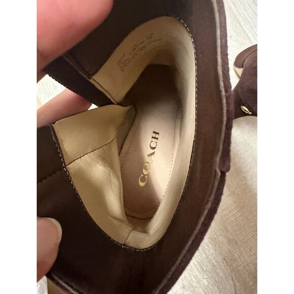 COACH Carter Suede Ankle Boots Sz 5.5 Brand New - Picture 13 of 16